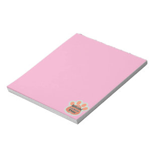 Rescued Is My Favorite Breed Dog Paw Print Notepad