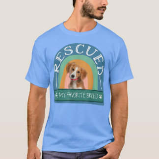 Rescued Is My Favourite Breed Adopt Dog Pet  T-Shirt