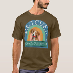 Rescued Is My Favourite Breed Adopt Dog Pet  T-Shirt