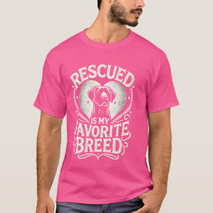 Rescued Is My Favourite Breed Dog Adoption T-Shirt