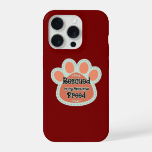 Rescued Is My Favourite Breed Dog Paw Print iPhone 15 Pro Case