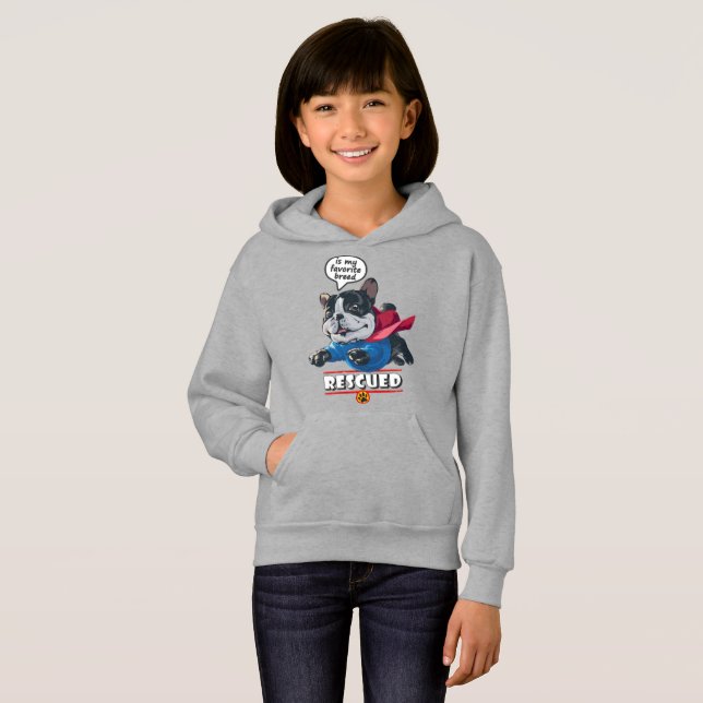 Rescued is my favourite breed | Kid Pullover Hoodi (Front Full)