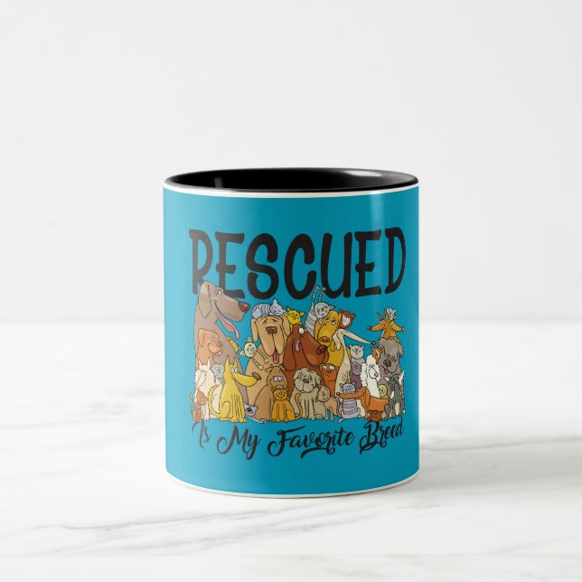 Rescued is my Favourite Breed Mug (Center)