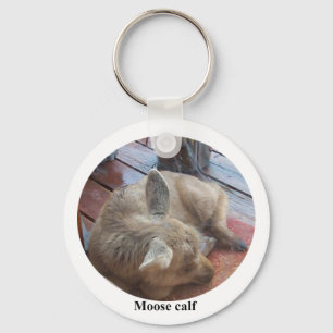 Rescued Moose Calf Keychain