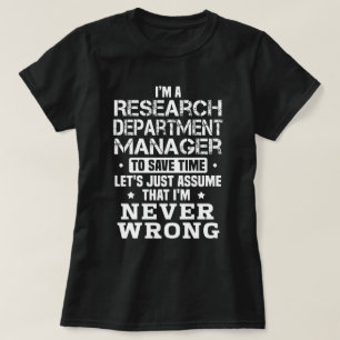 Research Department Manager T-Shirt