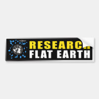 RESEARCH FLAT EARTH BUMPER STICKER