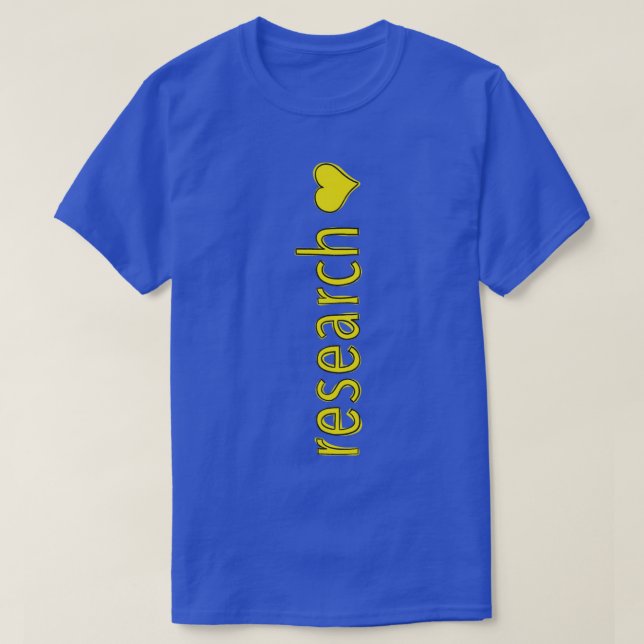 Research Heart Yellow 1 T-Shirt (Design Front)