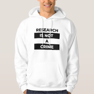 research is not a crime (black print) hoodie