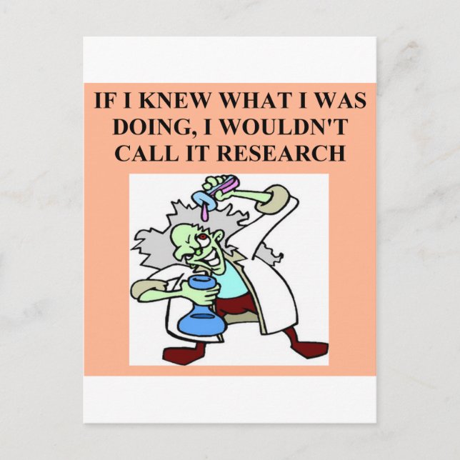 research  joke postcard (Front)