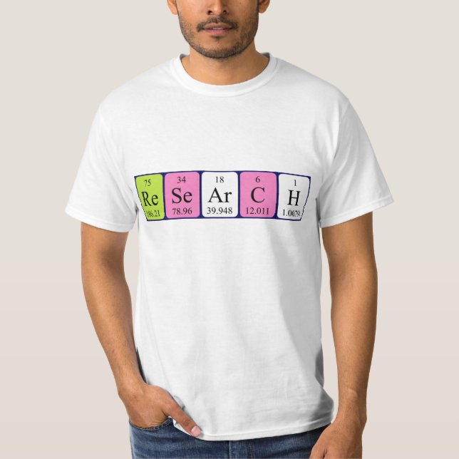 Research periodic table name shirt (Front)