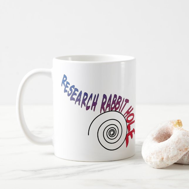 Research Rabbit Hole Coffee Mug (With Donut)