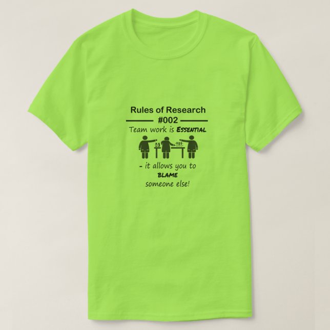 Research Rules 002 T-Shirt (Design Front)