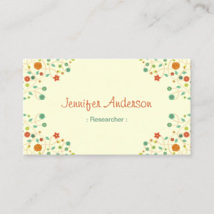 Researcher - Chic Nature Stylish Business Card