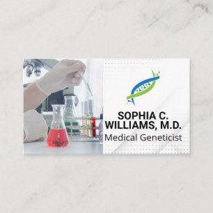 Researchers Working in Lab Running Test Gene Business Card