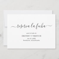 Reserva La Fecha Simple Elegant Spanish Wedding