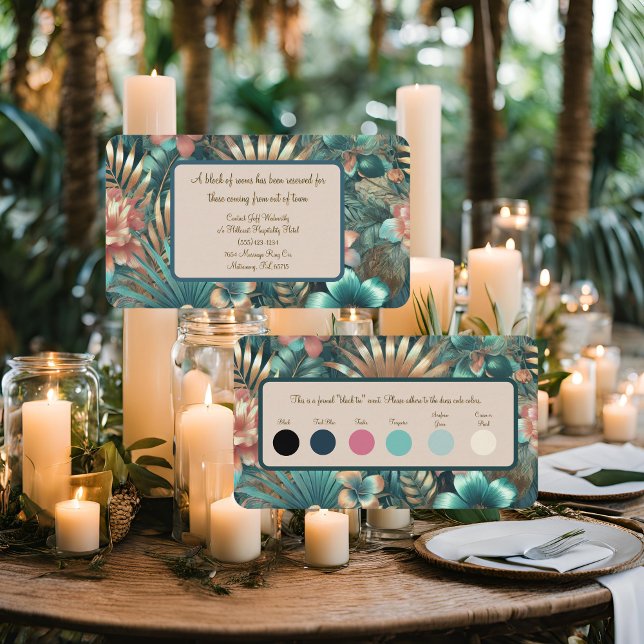 Reservation Information and Colour Code Enclosure Card (Creator Uploaded)