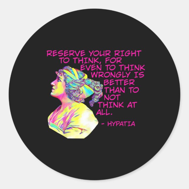 - Reserve Your Right To Think  Classic Round Sticker (Front)