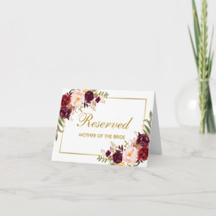 Reserved Add Your Text Wedding Plate or Table Card