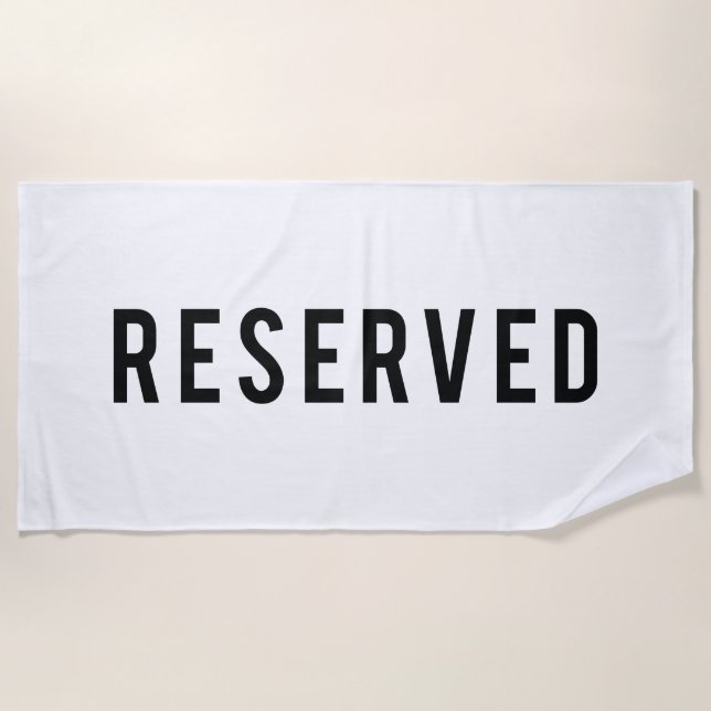 Reserved Beach Towel (Front)