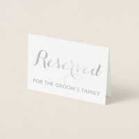 Reserved custom script elegant Wedding Table place