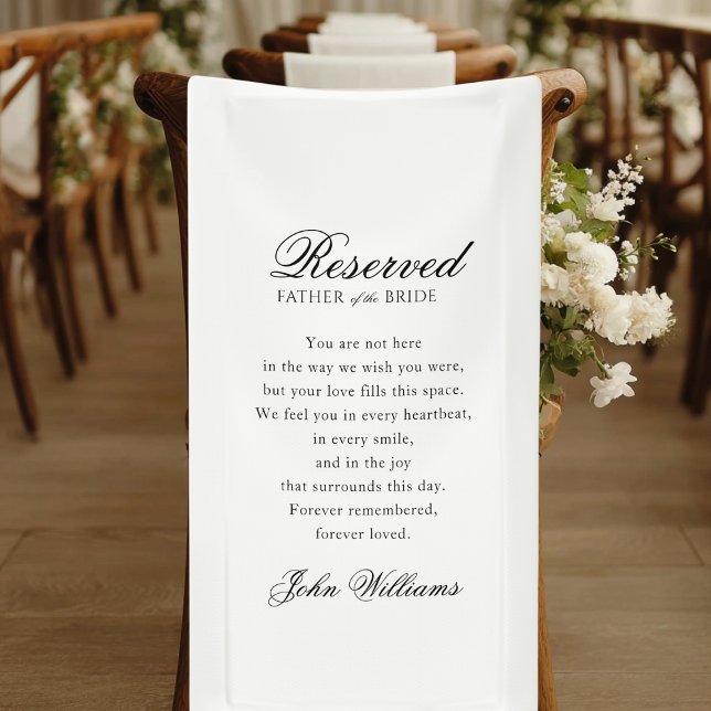 Reserved - Father of the Bride - Memorial Wedding Banner (Reserved - Father of the Bride - Memorial Wedding Banner)