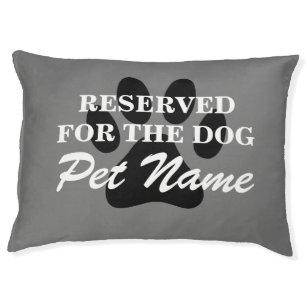 Reserved for dog large grey bed pillow for pets