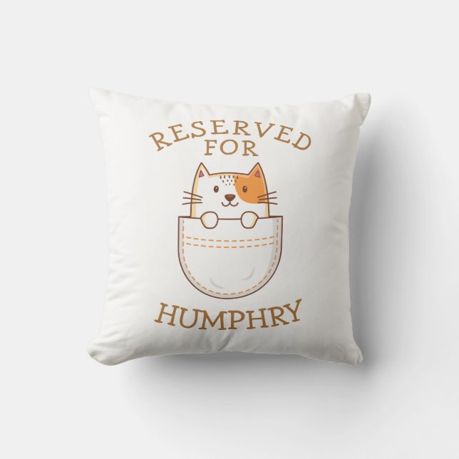 Reserved For The Cat Cushion (Front)