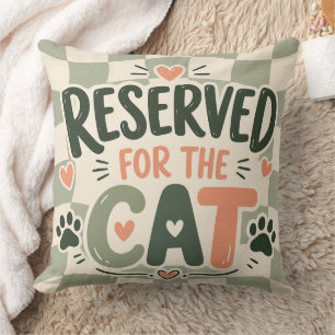 Reserved for the Cat Funny Pet Cushion