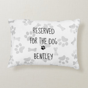 Reserved for the Dog - Paw Prints - Dog Lover Decorative Cushion