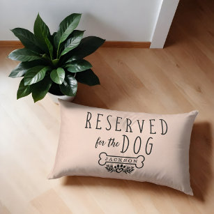 Reserved For The Dog Personalised Name Blush Pink Pet Bed