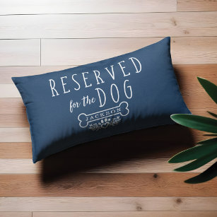 Reserved For The Dog Personalised Name Navy Blue Pet Bed