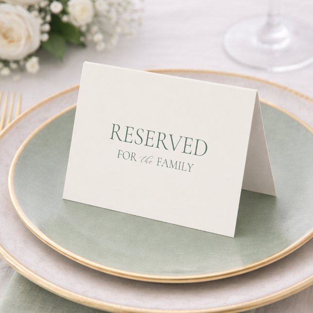Reserved for the Family Table Sign – Minimal Sage Invitation (Creator Uploaded)