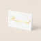 Reserved Gold Foil Table Card