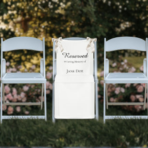 Reserved in Memorial - Wedding Seat Family Sign