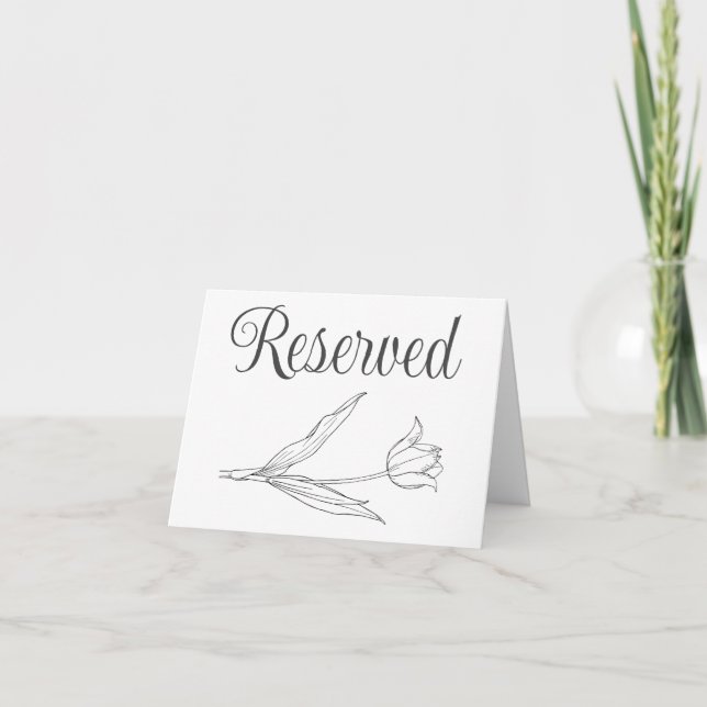 reserved note card tent sign (Front)