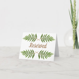 reserved note card tent sign