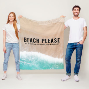 Reserved ocean beach gift summer funny typography  fleece blanket