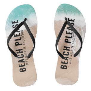 Reserved ocean beach gift summer funny typography jandals