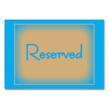 Reserved OceanBlue/CafeauLaitHorizontal Tablecards