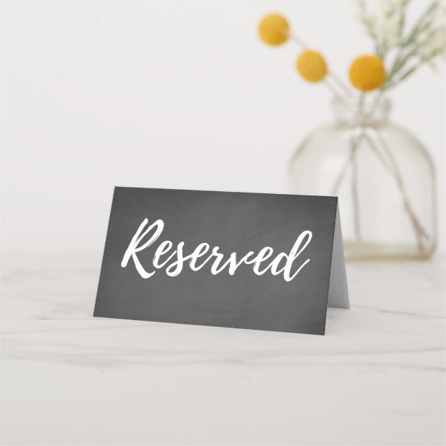 Reserved Place Card Wedding Table Seating (Front)