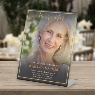 Reserved Save A Seat Mother Of Bride Photo Wedding Pedestal Sign