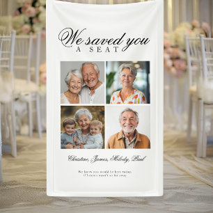 Reserved Seat - 4 Photo Memorial Wedding Banner