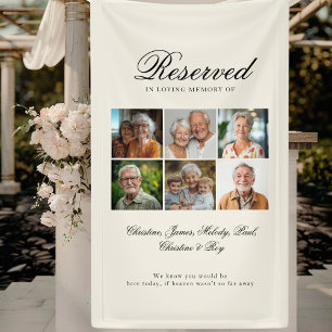 Reserved Seat - 6 Photo Memorial Wedding Beige Banner