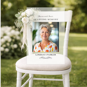 Reserved Seat - Memorial Wedding Photo  Acrylic Sign