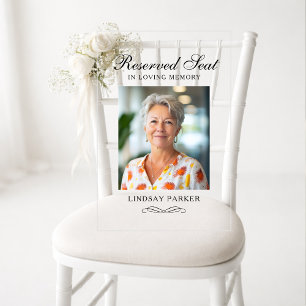 Reserved Seat - Memorial Wedding Photo  Acrylic Sign