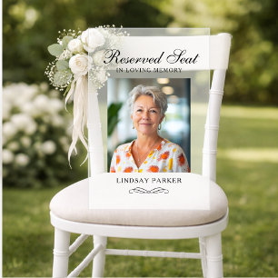 Reserved Seat - Memorial Wedding Photo  Acrylic Sign