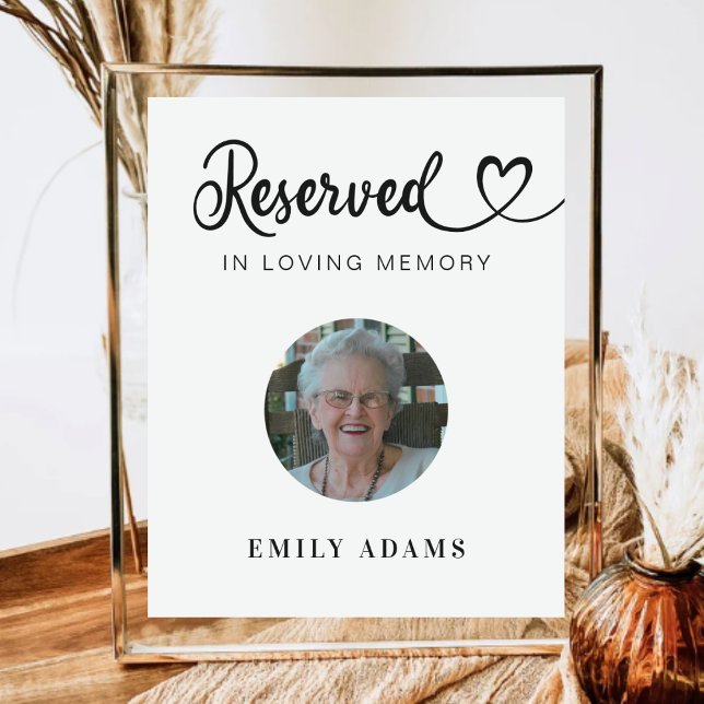 Reserved Seat Memorial Wedding Photo Sign (Creator Uploaded)