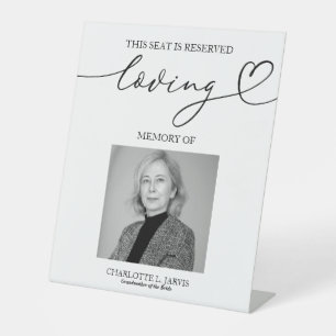 Reserved Seat Memorial Wedding Photo Sign Plaque