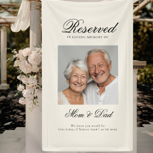 Reserved Seat - Photo Memorial Wedding Beige Banner