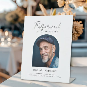 Reserved Seat - Photo Memorial Wedding Pedestal Sign